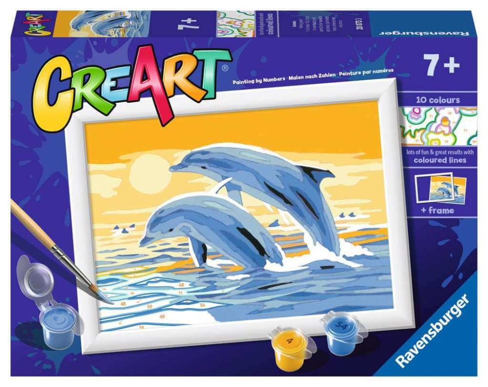 Ravensburger CreArt Delightful Dolphins Paint-by-Number (5x7)