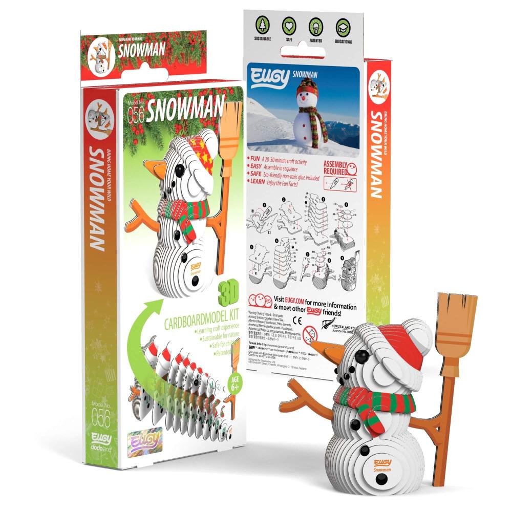 Snowman 3D Cardboard Model Kit